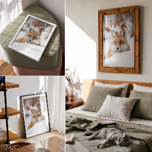 Wydruk na płótnie Zimowy lis