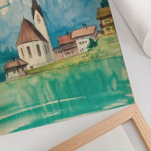 Dekoracyjny plakat ścienny Górski kościół