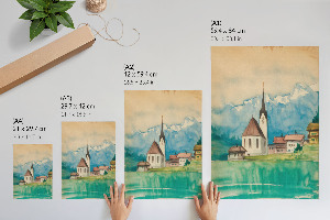 Dekoracyjny plakat ścienny Górski kościół