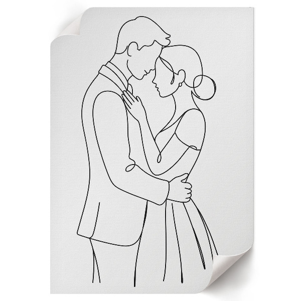Grafika na ścianę Romantyczna para