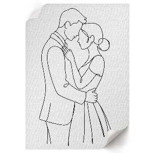 Grafika na ścianę Romantyczna para