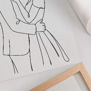 Grafika na ścianę Romantyczna para