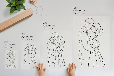 Grafika na ścianę Romantyczna para
