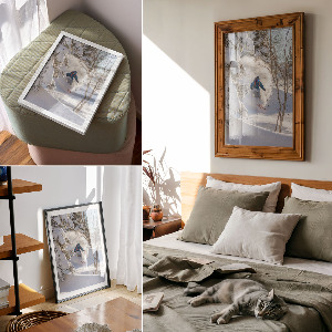 Wydruk na płótnie Zimowy zjazd