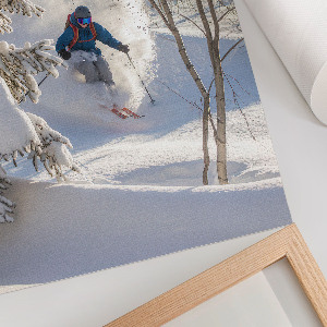 Wydruk na płótnie Zimowy zjazd