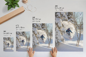 Wydruk na płótnie Zimowy zjazd