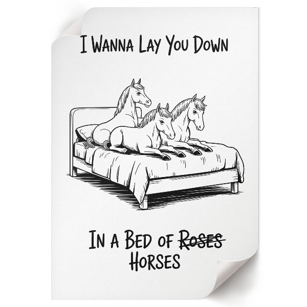 Wydruk na płótnie Końskie łóżko