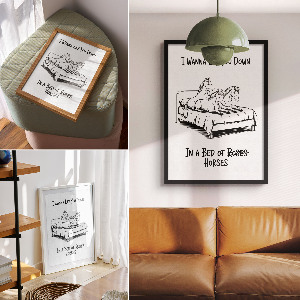 Wydruk na płótnie Końskie łóżko