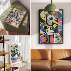 Plakat premium Kolorowy wzór