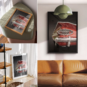 Dekoracyjny plakat ścienny Czerwone auto