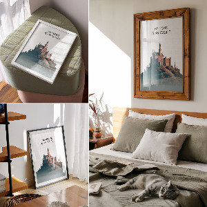 Grafika na ścianę Zamek na wzgórzu