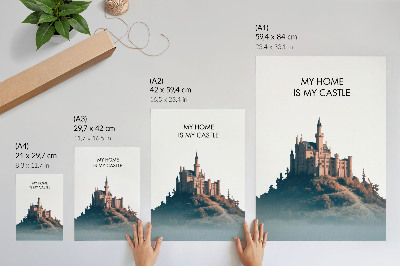 Grafika na ścianę Zamek na wzgórzu