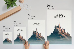 Grafika na ścianę Zamek na wzgórzu