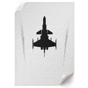 Dekoracyjny plakat ścienny Samolot na niebie