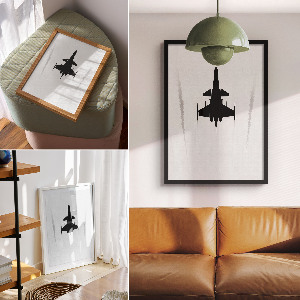 Dekoracyjny plakat ścienny Samolot na niebie