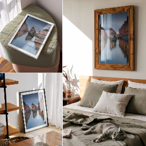 Dekoracyjny plakat ścienny Miasto wieczorem