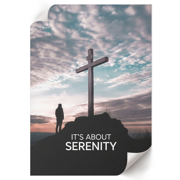 Dekoracyjny plakat ścienny Krzyż na skale