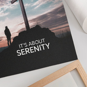 Dekoracyjny plakat ścienny Krzyż na skale