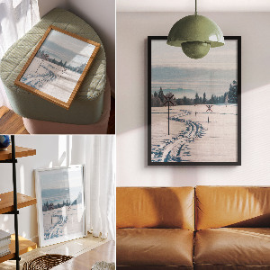 Grafika na ścianę Zimowy krajobraz