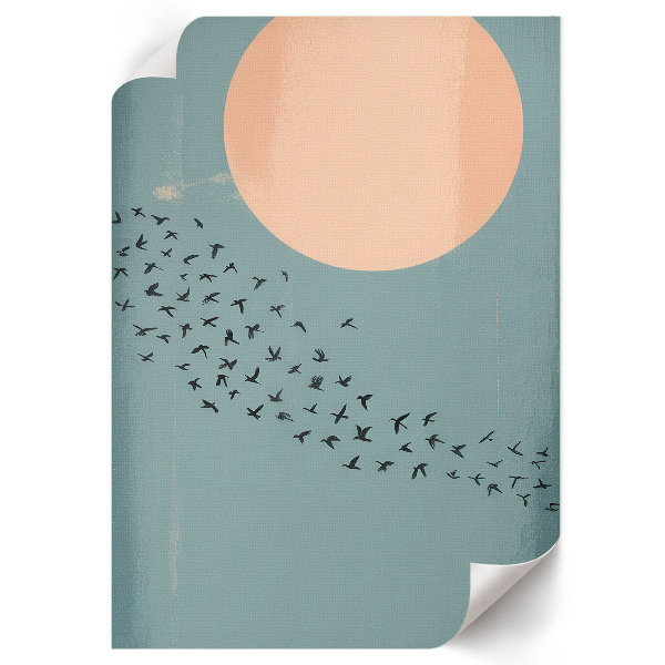 Wydruk na płótnie Ptaki na niebie