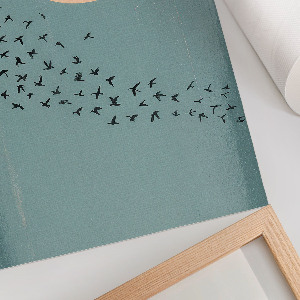 Wydruk na płótnie Ptaki na niebie