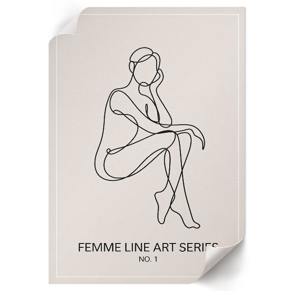 Dekoracyjny plakat ścienny Minimalistyczny kontur