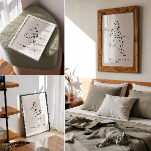 Dekoracyjny plakat ścienny Minimalistyczny kontur