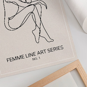 Dekoracyjny plakat ścienny Minimalistyczny kontur