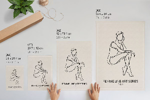 Dekoracyjny plakat ścienny Minimalistyczny kontur