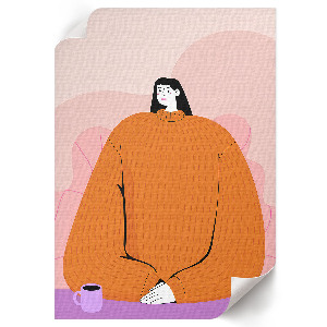 Wydruk na płótnie Siedzenie z kawą