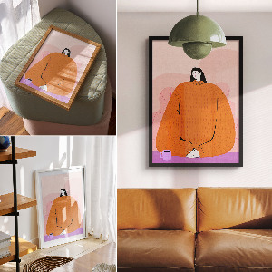 Wydruk na płótnie Siedzenie z kawą