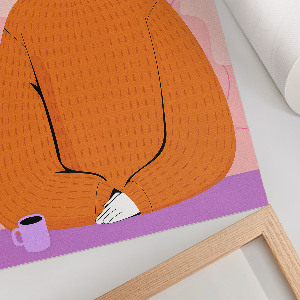 Wydruk na płótnie Siedzenie z kawą