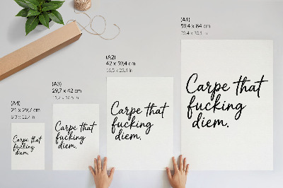 Grafika na ścianę Carpe diem