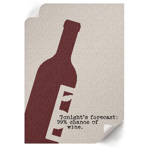 Wydruk na płótnie Wino wieczór