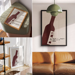 Wydruk na płótnie Wino wieczór