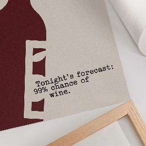 Wydruk na płótnie Wino wieczór