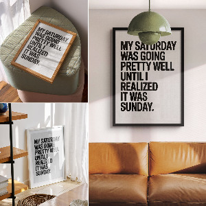 Dekoracyjny plakat ścienny Humor tekst