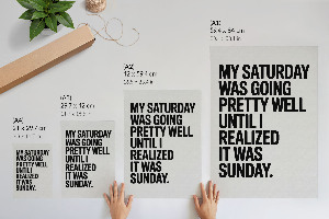 Dekoracyjny plakat ścienny Humor tekst