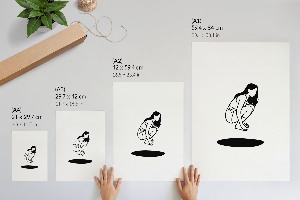 Wydruk na płótnie Kobieta nad dziurą