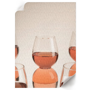 Plakat premium Szklanki w różu