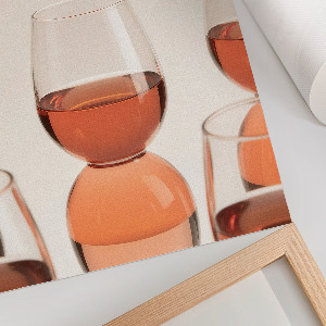 Plakat premium Szklanki w różu