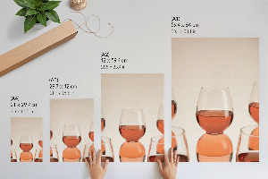 Plakat premium Szklanki w różu