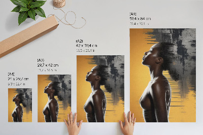 Dekoracyjny plakat ścienny Ciemnoskóra kobieta