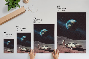 Grafika przedstawiająca podróż w kosmos