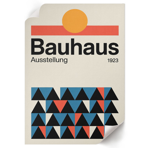 Grafika na ścianę Bauhaus geometria
