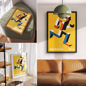 Grafika na ścianę Bauhaus design