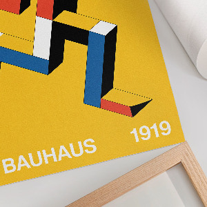 Grafika na ścianę Bauhaus design