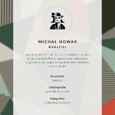 Grafika na ścianę Bauhaus design