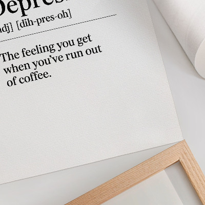 Dekoracyjny plakat ścienny Depresso definicja