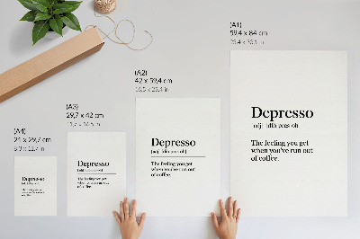 Dekoracyjny plakat ścienny Depresso definicja